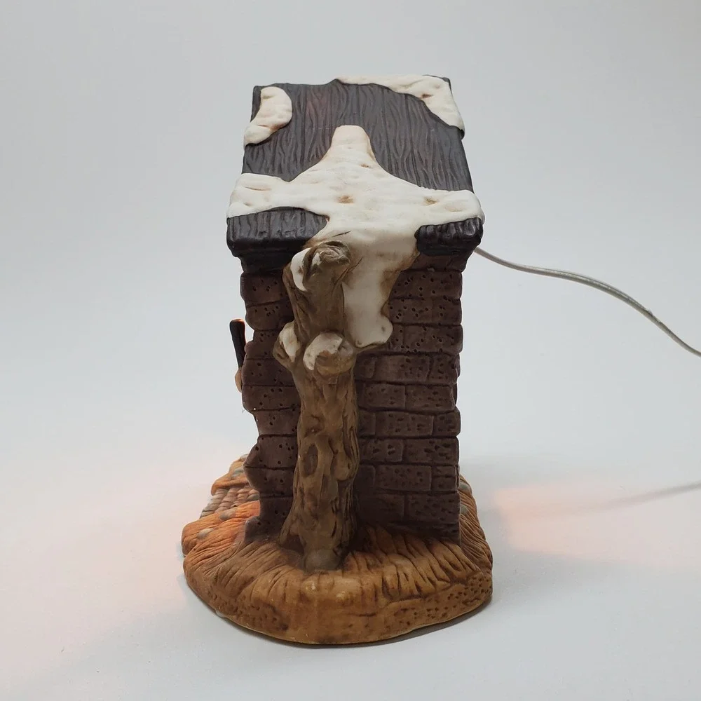 Vintage Lighted Ceramic Nativity Scene Manger Stable Christmas Decor Glows